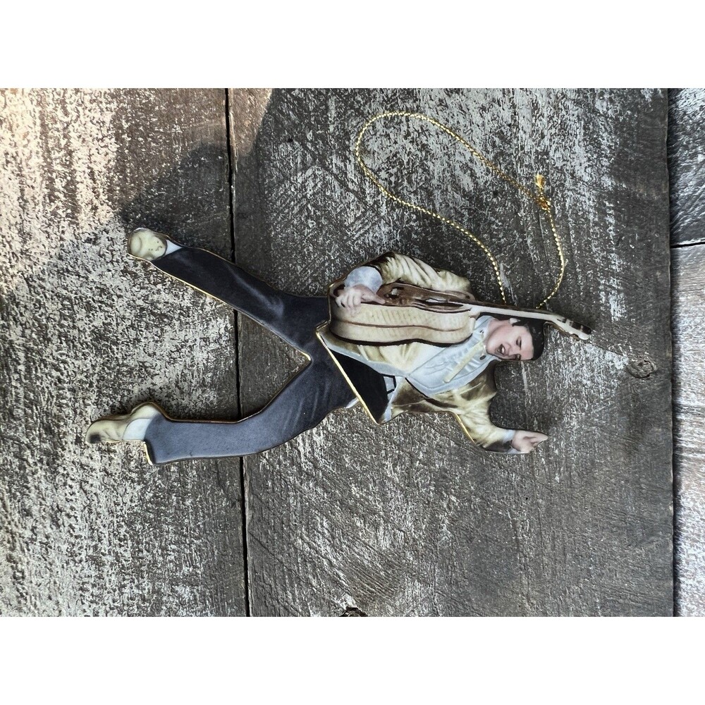 BRADFORD ROCKIN' 'N' ROLLIN' ELVIS PRESLEY ORNAMENT! NO BOX! Hound Dog
